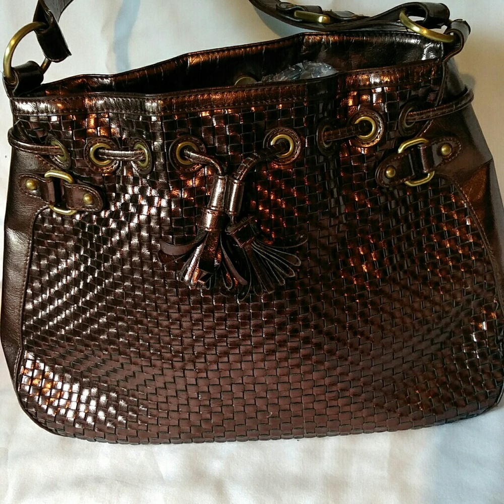 Coldwater creek bronze metallic purse